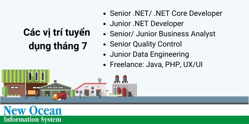 Các việc làm IT tháng 7